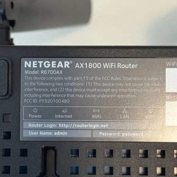 NETGEAR 4-Stream WiFi 6 Router (R6700AX) – AX1800 - Picture 2 of 4